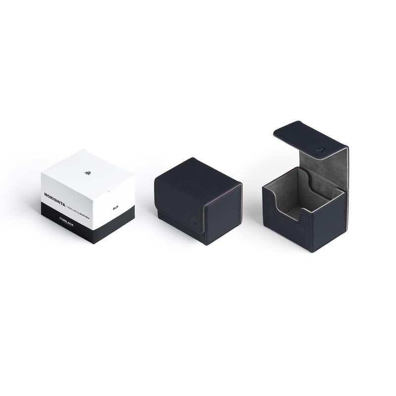 SENXIA 細緻皮革磁吸式 側開式 黑色 新版卡盒 牌盒 全新