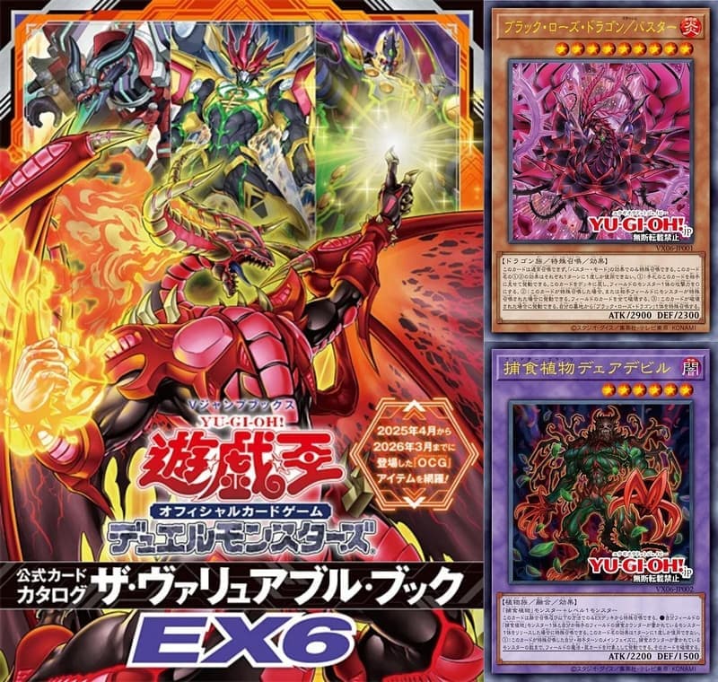 VX06-JP001黑薔薇龍/爆裂型態 VX06-JP002 捕食植物 冒失魔 EX6 含書